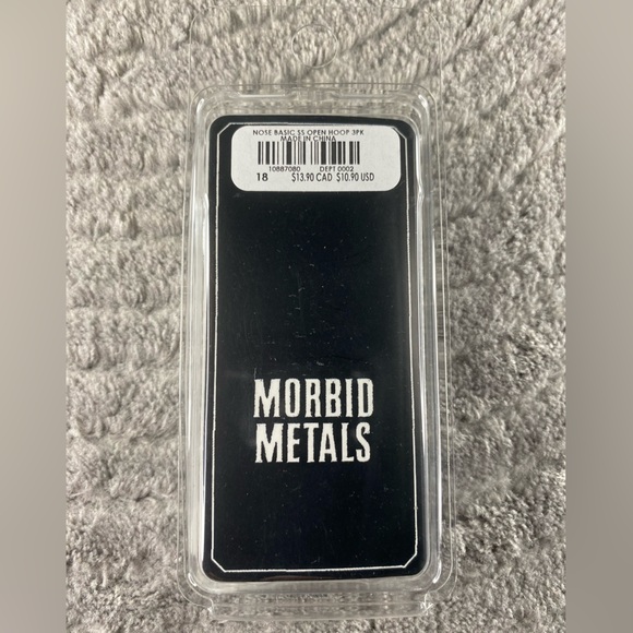 Morbid Metals - Nose Basic Surgical Steel - Open Hoop - 3PK - 18g - Silver - Picture 2 of 3